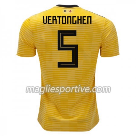 Completo Calcio Belgio Vertonghen 5 Divisa Trasferta Mondiali 2018